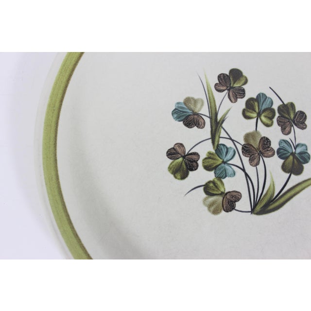 Ceramic One Denby Shamrock Dinner Plate Stoneware Made in England Replacements 1954-1981 For Sale - Image 7 of 7