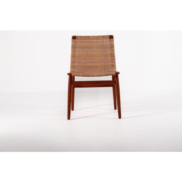 Vintage Teak and Rattan Chair by Jørgen Høj for Thorald Madsen, 1950s For Sale - Image 14 of 16