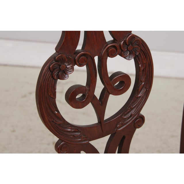 Set of 8 Baker Chippendale Mahogany Dining Room Chairs For Sale In Philadelphia - Image 6 of 18