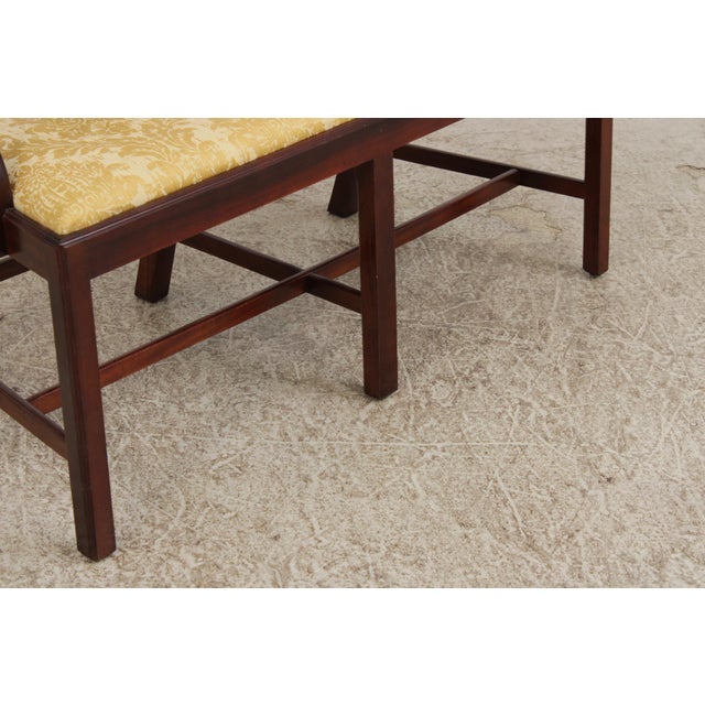 Chippendale Style Mahogany Window Bench For Sale - Image 11 of 18