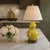 Chinese Monochrome Chartreuse Porcelain Double Gord Lamp With Wooden Base For Sale - Image 11 of 12