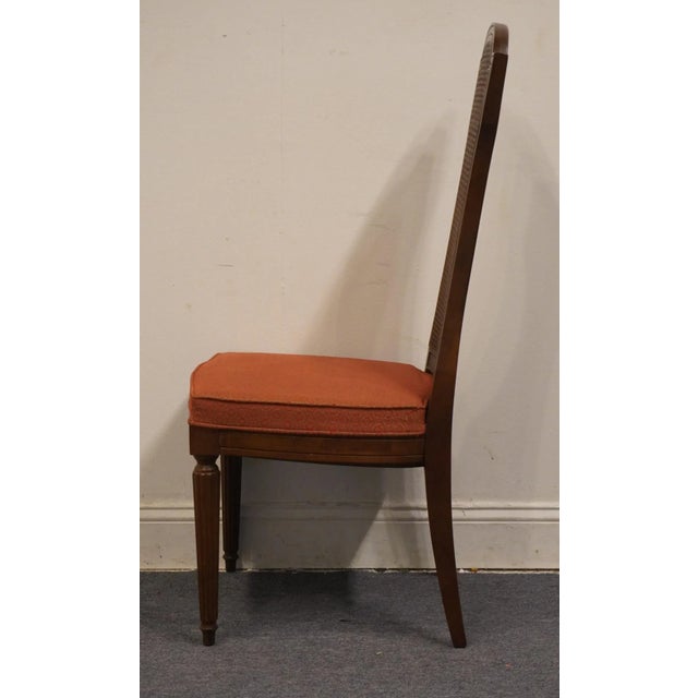 Wood Drexel Heritage Italian Mediterranean Cane Back Dining Side Chair 468-7315 For Sale - Image 7 of 11