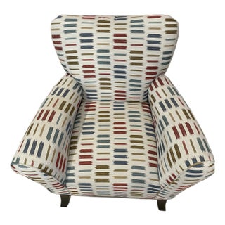 1990s Accent Chair in Multicolor Fabric For Sale