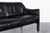 Vintage Black Leather Cab 415 Settee by Mario Bellini for Cassina For Sale - Image 9 of 13