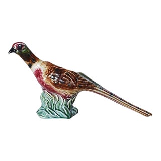 Mid Century Ceramic Pheasant Planter or Vase For Sale