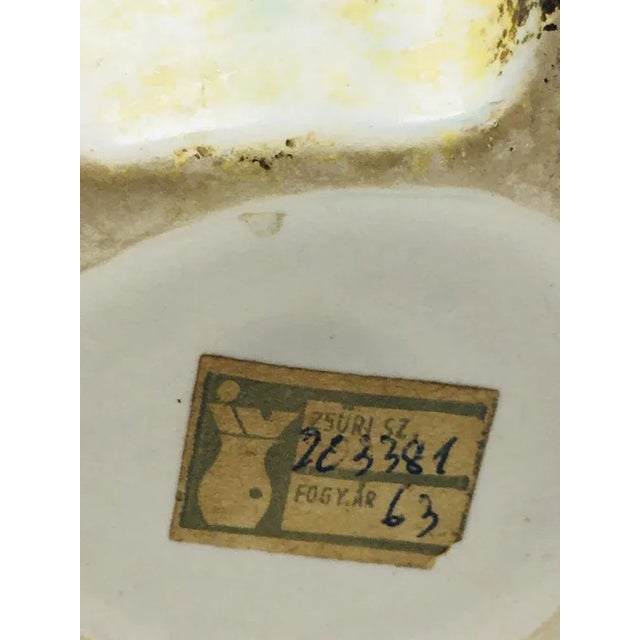 Green Green Ceramic Owl, 1960s For Sale - Image 8 of 9