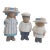 Vintage Lisa Larson Gustavsberg Sweden "Sekelskifte" Stoneware Figurine Trio For Sale