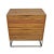 Solid sturdy teak wood nightstand with iron legs and two spacious drawers. Modern design and beautiful natural wood grain,...