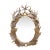 Antique Black Forest Mirror With Antler Arrangement Ca. 1920s For Sale