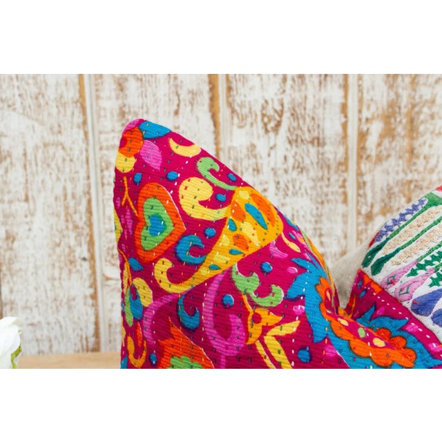 Early 21st Century Karny Antique Tribal Grain Sack Pillow For Sale - Image 5 of 15