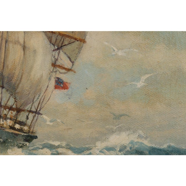 Wood “The Cutty Sark” Original Oil on Canvas For Sale - Image 7 of 11
