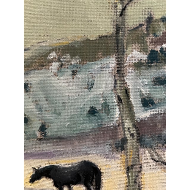 Contemporary Contemporary Late Afternoon Winter Scene With Horse For Sale - Image 3 of 3