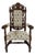 French Louis XIII Hunting Style Carved Walnut Armchair, Circa 1860 For Sale