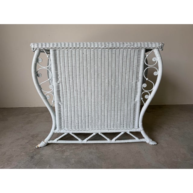 Wood Vintage Palm Beach Woven Wicker Chest of Drawers For Sale - Image 7 of 12