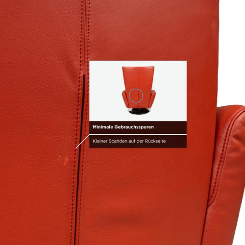 Mate Lounge Chair in Orange Leather from FSM For Sale - Image 9 of 15