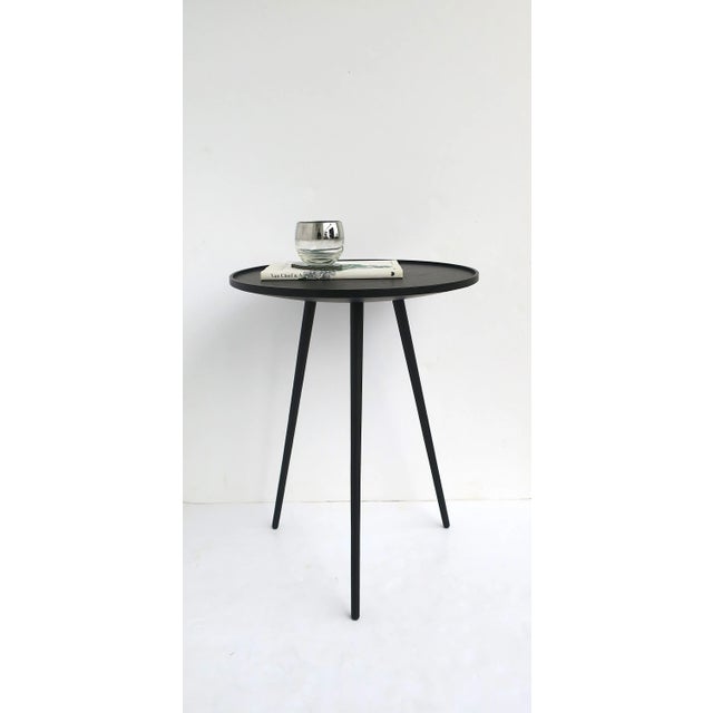 Black Black Wood Side Table For Sale - Image 8 of 12