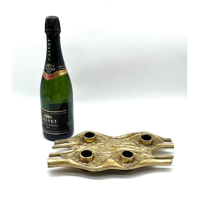 Sculptural Brutalist Four-Flame Candlestick by Antonella Caprio Saviato, Italy, 1960s For Sale - Image 15 of 16