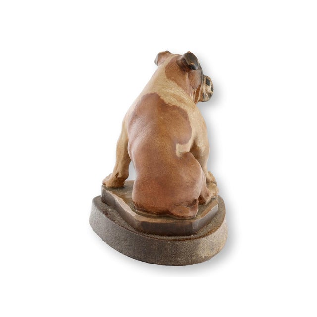 Mid 20th Century Italian Helmut Diller ANRI Carved Bulldog For Sale - Image 4 of 6