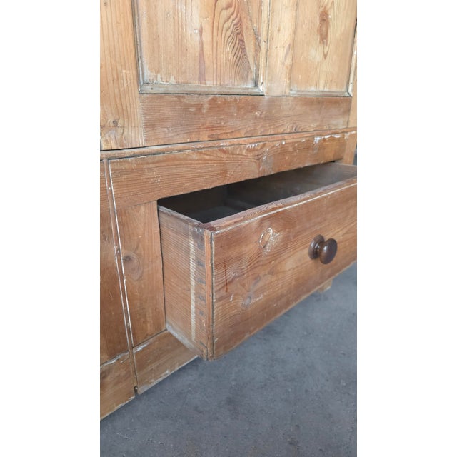 Large Scale 19th Century Antique English Pine Cabinet For Sale - Image 11 of 14