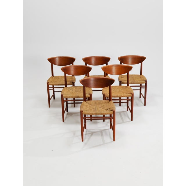 Model 316 Dining Chairs by Peter White & Orla Moelgard-Nielsen for Søborg Møbelfabrik, 1958, Set of 6 For Sale - Image 18 of 18