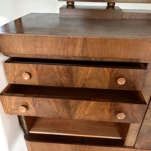 German Art Deco Bauhaus Sideboard in Walnut Veneer For Sale - Image 9 of 10