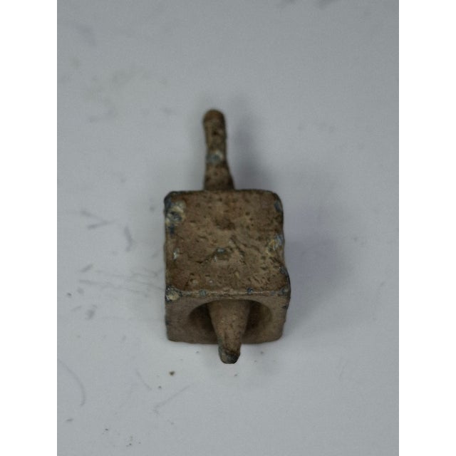 Rustic Antique Lead Dreidels Excavated From Uman, Ukraine - Late 19th/Early 20th Century Jewish Hanukkah Artifacts For Sale - Image 3 of 18