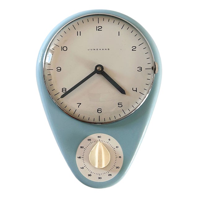 Kitchen Clock with Timer by Max Bill for Junghans, 1956 For Sale