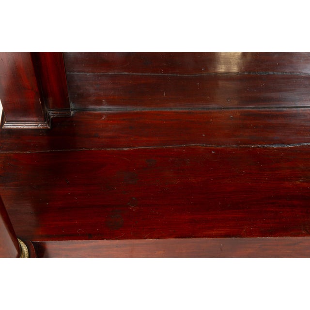 French Empire Antique Mahogany Gilt Bronze Marble Pier Table Circa 1820 For Sale - Image 16 of 18