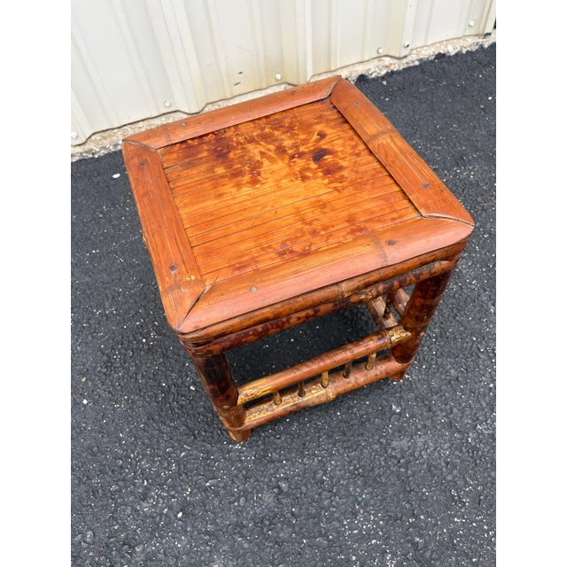 Mid 1900s Asian Dry-Joint Tortoise Bamboo Planter Stand For Sale - Image 11 of 12