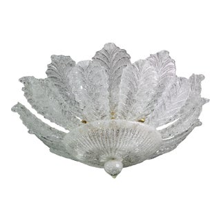 1970s Turin, Large Size Italian Murano Glass Ceiling Light or Flush Mount For Sale