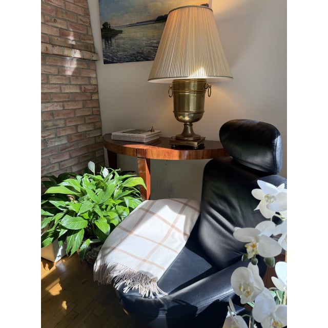Cassina Black Leather Swivel Recline, Made in Italy For Sale - Image 17 of 17