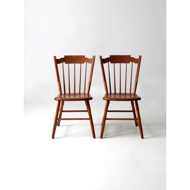 Vintage Dining Side Chairs Pair For Sale - Image 12 of 12