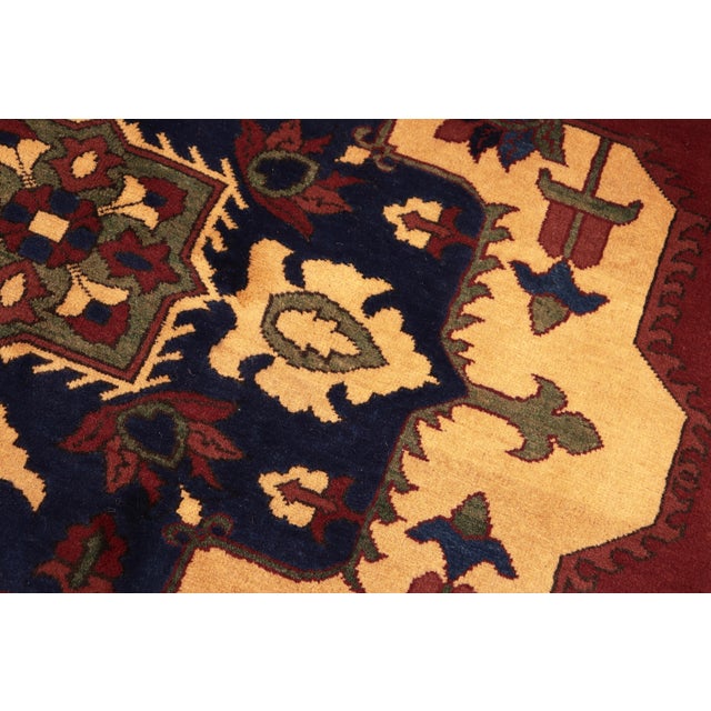 1980s Tribal Kargahi 1980's Rust/Gold Wool Rug - 7'1'' X 9'10'' For Sale - Image 5 of 10