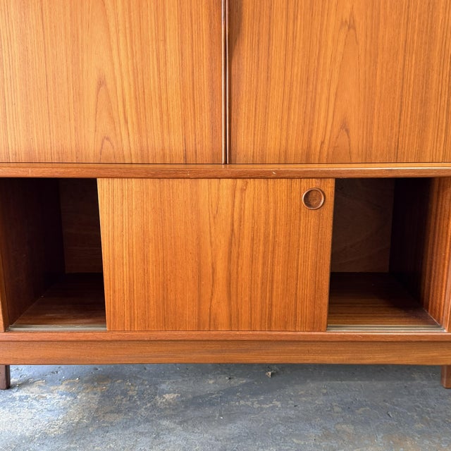 Large Vintage Danish Modern Teak Credenza or Highboard, Circa 1960s Mid Century For Sale - Image 10 of 13
