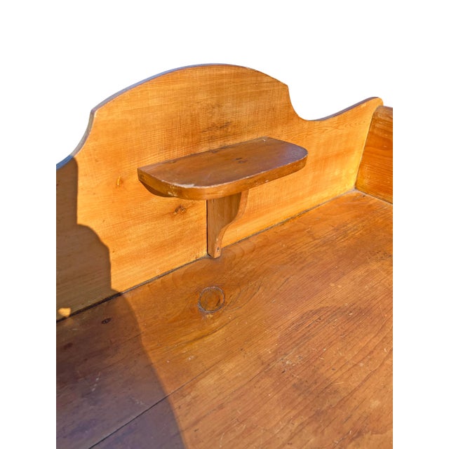 Wood Late 19th Century Antique Primitive Pine Desk in Original Patina For Sale - Image 7 of 10