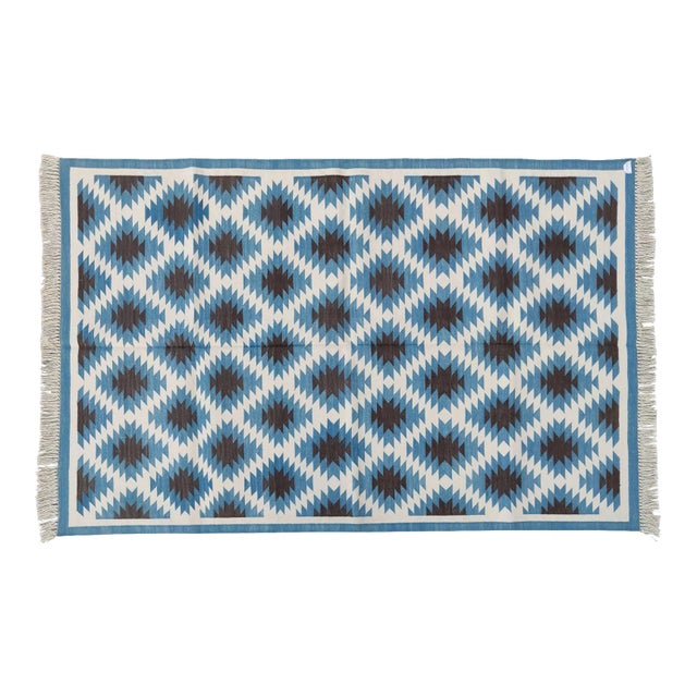 Simone Rug, 5x8, Blue For Sale