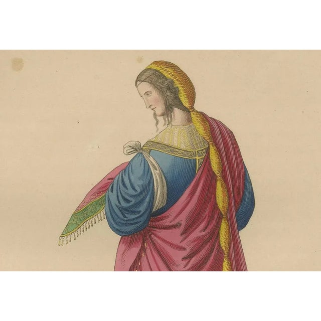 Lady with Braided Hair and Mantle, 1845, Paper For Sale - Image 4 of 10