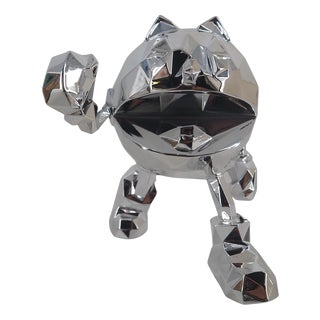 Silver Resin Pac-Man from Richard Orlinski For Sale