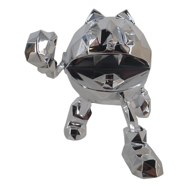 Silver Resin Pac-Man from Richard Orlinski For Sale