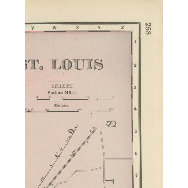 Paper Antique Map of St. Louis with Forest Park from Rand McNally, 1899 For Sale - Image 7 of 12