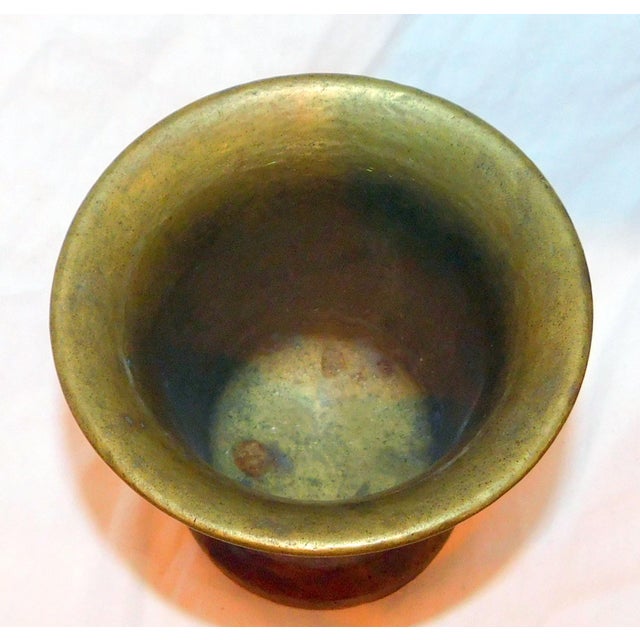 Antique Brass Mortar and Pestle For Sale - Image 4 of 7