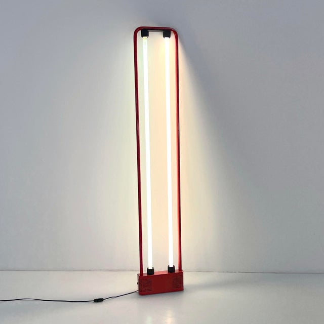 Big Red Double Neon Lamp by Gian N. Gigante for Zerbetto, 1980s For Sale - Image 9 of 9