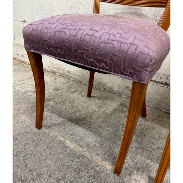 Vintage Regency Sheraton Neoclassical Style Side Chairs For Sale - Image 9 of 10