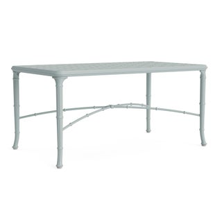 Brown Jordan Calcutta 24" x 42" Cast Top Coffee Table in Harbor For Sale