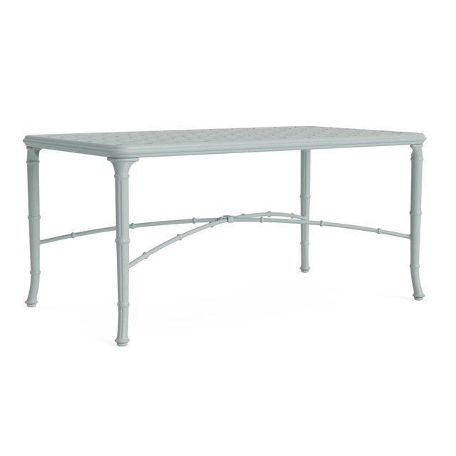 Brown Jordan Calcutta 24" x 42" Cast Top Coffee Table in Harbor For Sale