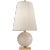 Corbin Mini Accent Lamp in Blush with Linen Shade Designer: kate spade new york Height: 21" Shade Detail: 6.25" x 10.75" x...