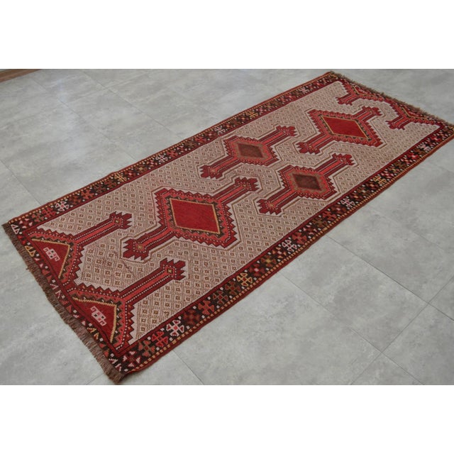 Vintage Turkish Hand Knotted Runner Rug - 2′10″ X 7′1″ For Sale - Image 4 of 9