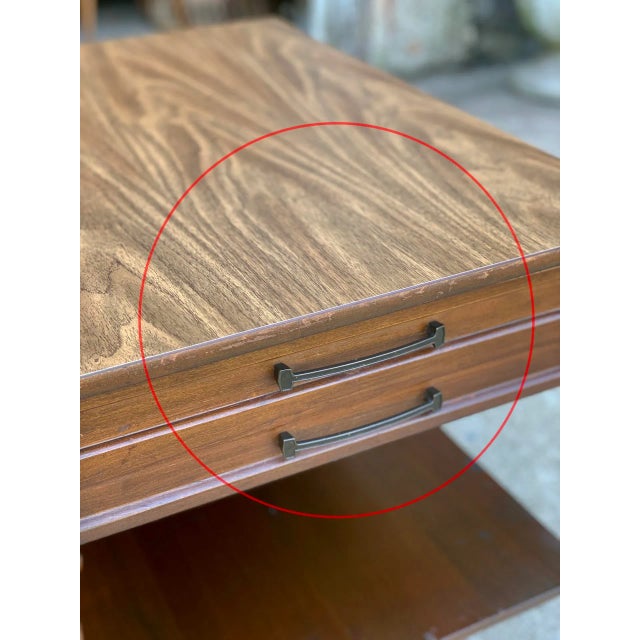 Wood Mid-Century Modern Walnut Sculpted End Tables by Mersman - a Pair For Sale - Image 7 of 11