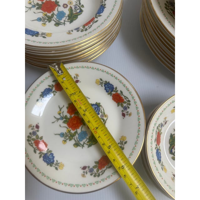 Vintage 1960 Aynsley and Sons England Hand Painted "Famille Rose" 56pc Dinner Set for 8 For Sale - Image 18 of 18
