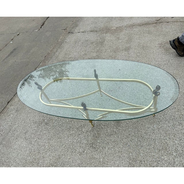 Brass and Bevelled Glass Koi Fish Coffee Table For Sale In Detroit - Image 6 of 8